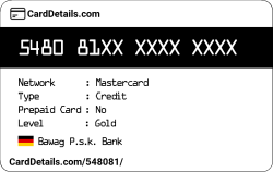 Card Details: 548081
