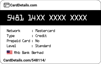 Card Details: 548114