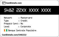 Card Details: 548222