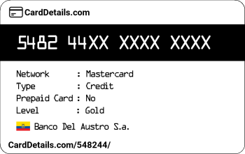 Card Details: 548244
