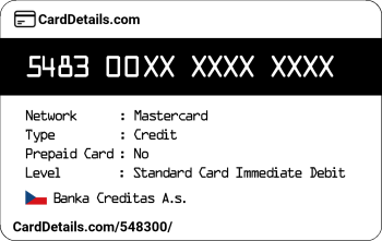 Card Details: 548300