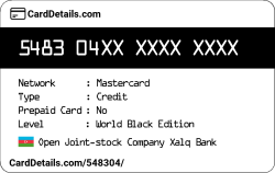 Card Details: 548304
