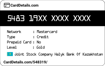 Card Details: 548319