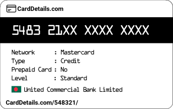 Card Details: 548321