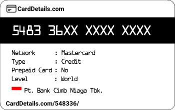 Card Details: 548336