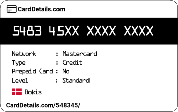 Card Details: 548345
