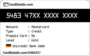 Card Details: 548347