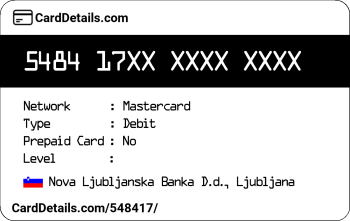Card Details: 548417
