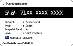Card Details: 548471