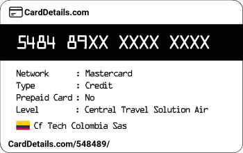 Card Details: 548489