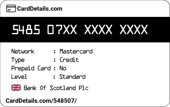 Card Details: 548507