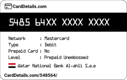 Card Details: 548564