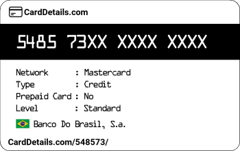 Card Details: 548573