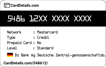 Card Details: 548612
