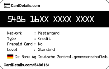Card Details: 548616