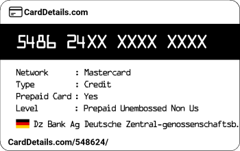 Card Details: 548624