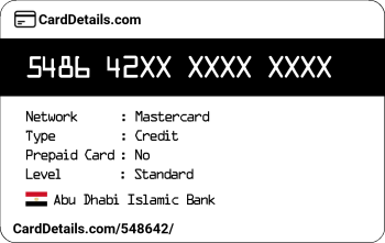 Card Details: 548642