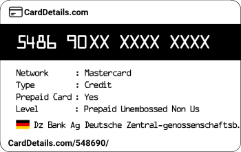 Card Details: 548690