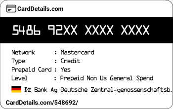 Card Details: 548692