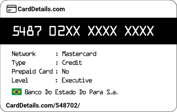 Card Details: 548702