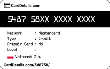 Card Details: 548758