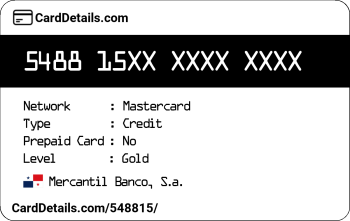 Card Details: 548815
