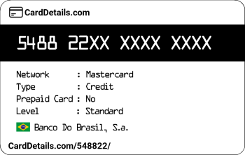 Card Details: 548822
