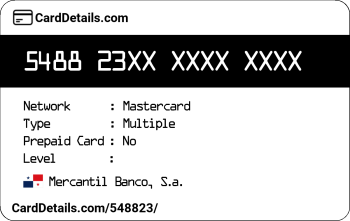 Card Details: 548823