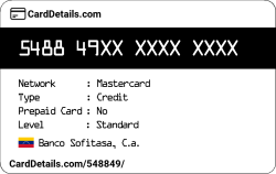 Card Details: 548849
