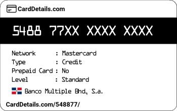 Card Details: 548877