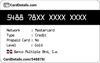 Card Details: 548878