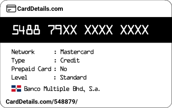 Card Details: 548879