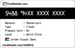 Card Details: 548894
