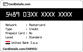 Card Details: 548903