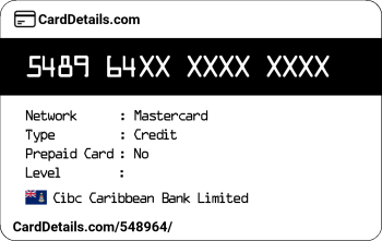 Card Details: 548964