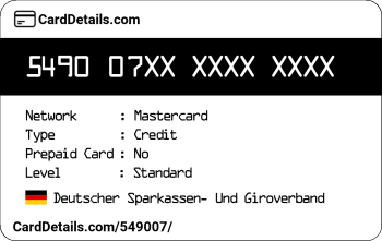 Card Details: 549007