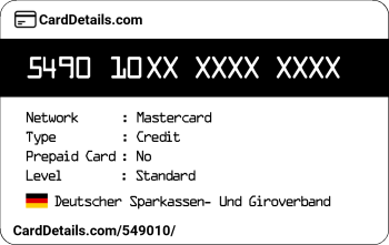 Card Details: 549010