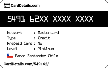 Card Details: 549162