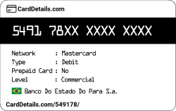 Card Details: 549178