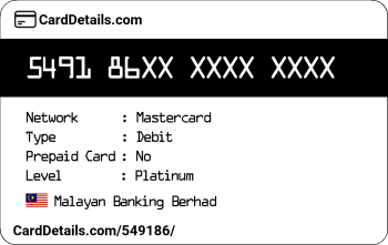 Card Details: 549186