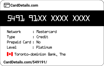Card Details: 549191