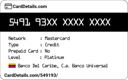 Card Details: 549193