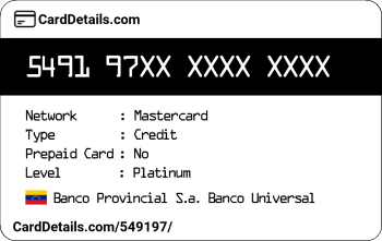 Card Details: 549197