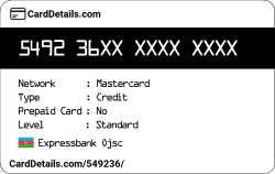 Card Details: 549236