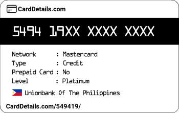Card Details: 549419