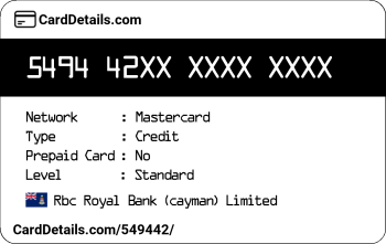 Card Details: 549442