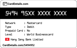 Card Details: 549495