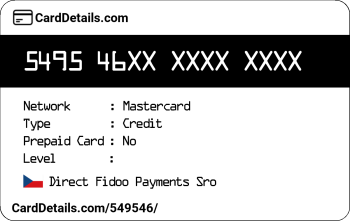 Card Details: 549546