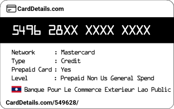 Card Details: 549628