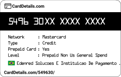 Card Details: 549630